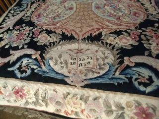Antique French Handmade Needlepoint Tapestry/rug