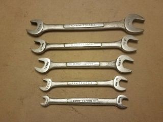 Vintage Craftsman 5 - Piece Open - End Metric Wrench Set.  Made In Usa.