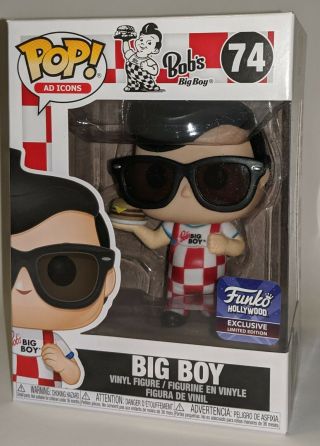 Funko Pop Ad Icons Big Boy W/ Sunglasses Hollywood Hq Exclusive - In - Hand