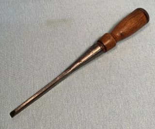 Vintage Stanley 1/4 " Bevel Edge Socket Chisel Woodworking Wood Handle