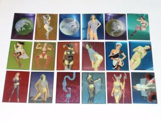 1994 Hajime Sorayama Ii Chromium Creatures Complete 90 Card Set Fantasy Art