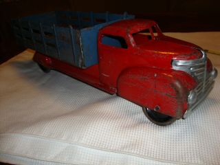 Vintage Marx Pressed Steel Stake Bed Truck 20 Inches 1940 " S