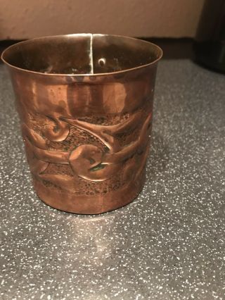 Arts And Crafts Art Nouveau Copper Pot