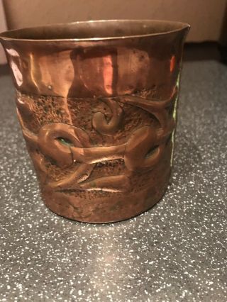 Arts And Crafts Art Nouveau Copper Pot 2