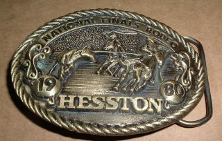 1980 Hesston Belt Buckle National Finals Rodeo Nfr