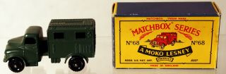 Dte Moko Lesney Matchbox Regular Wheels 68 - 1 Austin Mkii Army Radio Truck Kbpw