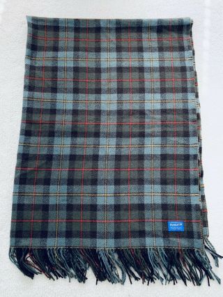 Pendleton Wool Throw Blanket Fringe Made In Usa Plaid 72”x54” Forest Green Red