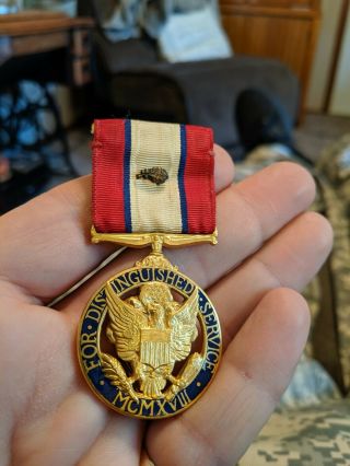 Wwii Us Army Distinguished Service Medal 7175 Slot Broach With Olc Look