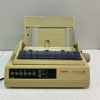 Vintage Oki Ge5253a Microline 320 Turbo Dot Matrix 9 - Pin Printer