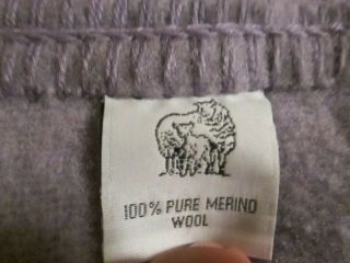 JOHN ATKINSON Lavender Siesta 100 Merino Wool Blanket King Size 100 X 116 