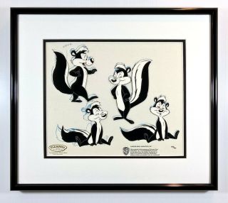 Pepe Le Pew Character Study Limited Cel Cartoon Looney Tunes Framed Art Skunk