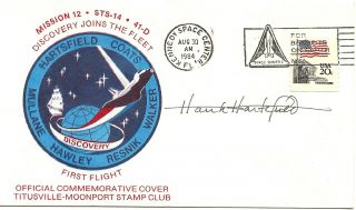 Space Shuttle Discovery Sts 41d Astronaut Hank Hartsfield Signed Ksc 8/30/1984