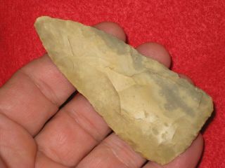 Authentic Native American Artifact Arrowhead 3 - 1/8 " Texas Covington Point Z19