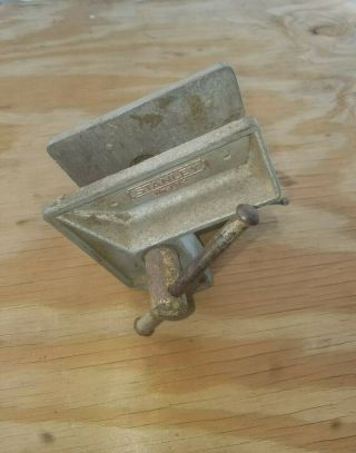 Vintage Stanley No.  702 Aluminum Clamp - On Bench Corner Vise - Made In U.  S.  A.