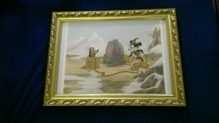 Disney Alpine Climbers Mickey Mouse & Pluto Hand Painted Limited Edition Cel