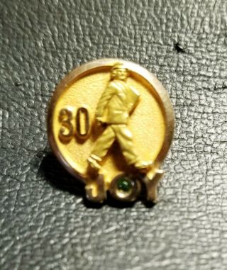 Vintage 10k Yellow Gold 30 Yr Service Pin