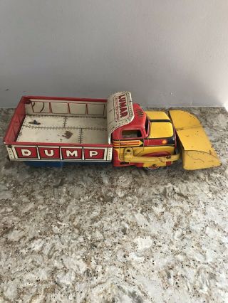 Vintage Marx Lumar Construction Company Litho Toy Dump Truck 2