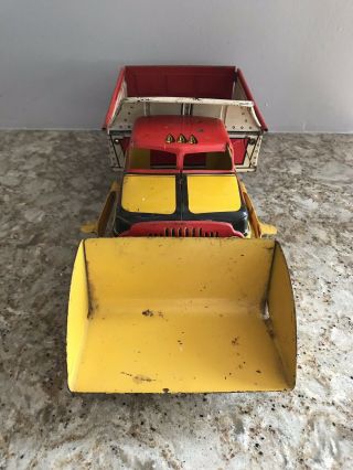 Vintage Marx Lumar Construction Company Litho Toy Dump Truck 3