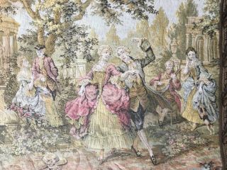 Vintage French Romantic Pastoral Scene Tapestry Size:100.  58 X 57.  91 cm 2