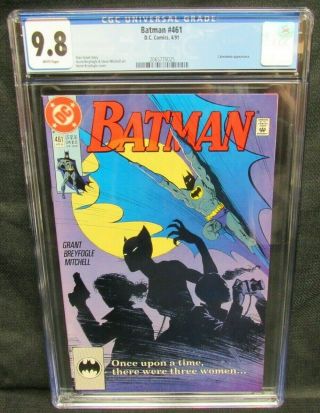 Batman 461 (1991) Breyfogle Cover Catwoman Appears Cgc 9.  8 White Pages P672