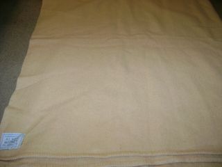 Witney Made In England Wool Blanket.  Beige/honey Yellow.  68 " X 78 "