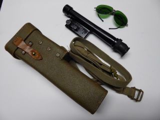 Wwii Kogaku Japanese Sniper Rifle Scope 4 X 7,  No.  13247,  Case,  Glasses