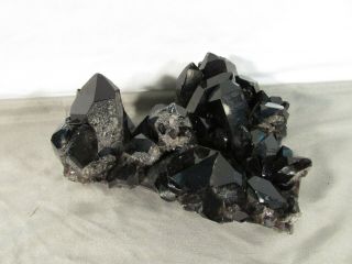 Tibetan Black Quartz Double Terminated Crystal Cluster