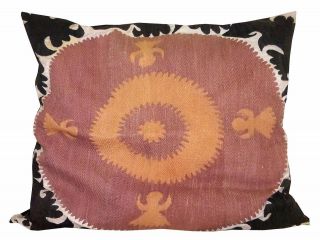 Large Uzbek Silk Handmade Embroidered Suzani Cushion Pillow Cover Pillow A10277