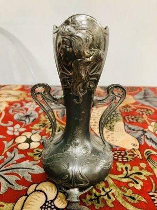 Wmf Art Nouveau Bud Vase Stamped 14.  5cm High