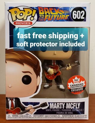Funko Pop Fan Expo Canada Back To The Future Marty Mcfly 602 [w/protector]