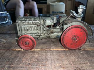 1930s Cast Iron Toys Arcade Mccormick Deering Tractor And Thresher Vintage