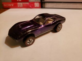 Hot Wheels Redline - 1968 - Custom Corvette - Purple Car