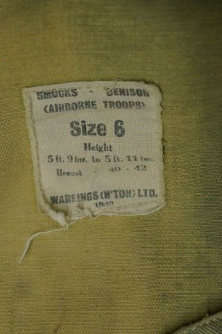 WW2 British 1st Pattern 1942 Dated Paratrooper Denison Smock 2