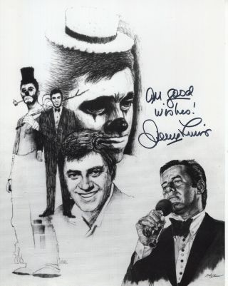 Jerry Lewis Autographed 8x10 Photo Legendary Comedian Great Pose