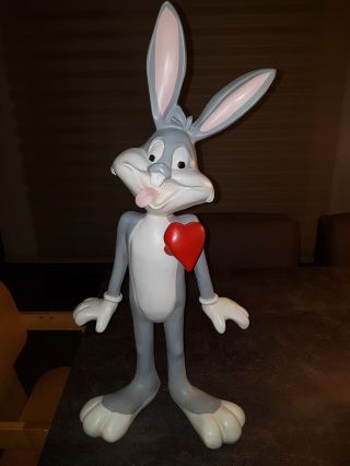 Extremely Rare Looney Tunes Bugs Bunny In Love With Lola Big Figurine Statue