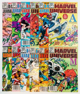 Official Handbook Of The Marvel Universe 1 - 9,  11,  12,  13 (1983,  Vol.  1) Unread Nm