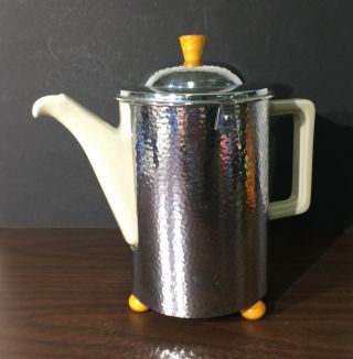 Bauscher Weiden Art Deco Hammered Coffee Tea Pot