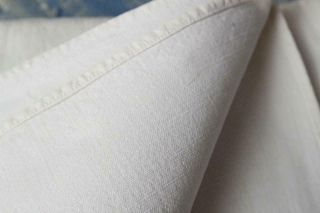 French Antique Linen Sheet Hand Loomed Metis Linen Fabric Textile 79x85 " C49