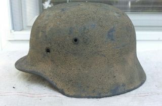 German Helmet M40 Size E.  F66 Camo Ww2 Stahlhelm