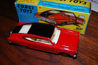 Corgi Toys 1966 Amc Marlin Rambler Fastback Diecast 1/43 Mib