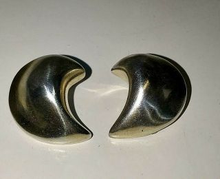 Vintage Sterling Clip - On Earrings By Patricia Von Musulin 20g