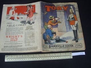 1924 July.  Toby Comic Story Paper,  Cut - Out Model London Underground Tube Train