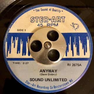 Sound Unlimited Anyway B/w Why Don’t You Let Me Be Rare Baltimore Pop Rock 45