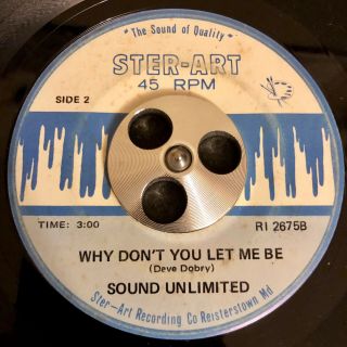 SOUND UNLIMITED ANYWAY b/w WHY DON’T YOU LET ME BE RARE BALTIMORE POP ROCK 45 2