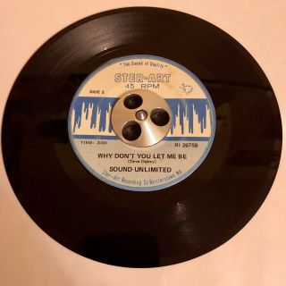 SOUND UNLIMITED ANYWAY b/w WHY DON’T YOU LET ME BE RARE BALTIMORE POP ROCK 45 3