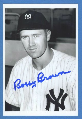 Bobby Brown Ny Yankees 4x World Series Champion,  Pres.  Al Signed Photo C16540