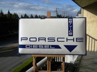 Vintage Porsche Diesel Service Porcelain Sign Tractor 218 Oil Junior F108