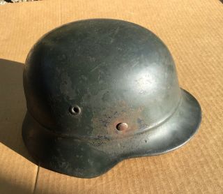Wwii Ww2 German M40 Helmet E.  T.  66 Wehrmacht With Complete Liner & Chinstrap