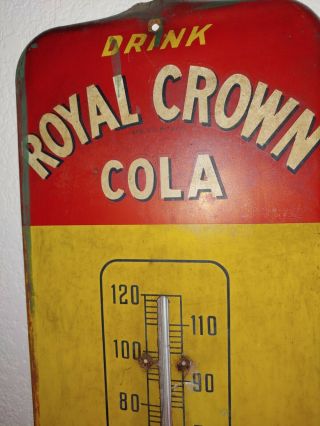 Crown Royal Pop Large Vintage Metal Thermometer Sign 1900 