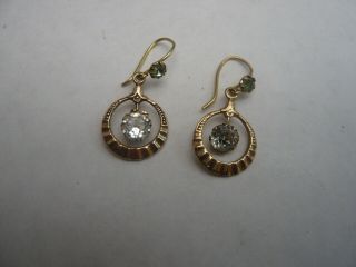 Vintage Old Fully Hallmarked 9ct Gold Drop Dangle Earrings